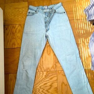 Re/done high rise light wash jeans